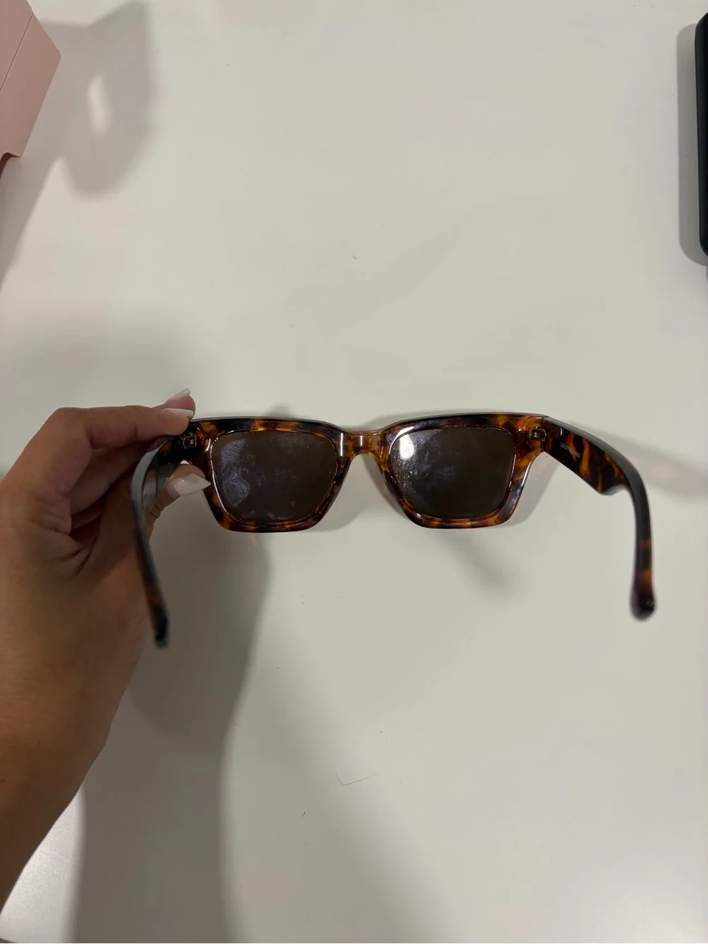 Tortoiseshell Square Sunglasses - Brown Lenses